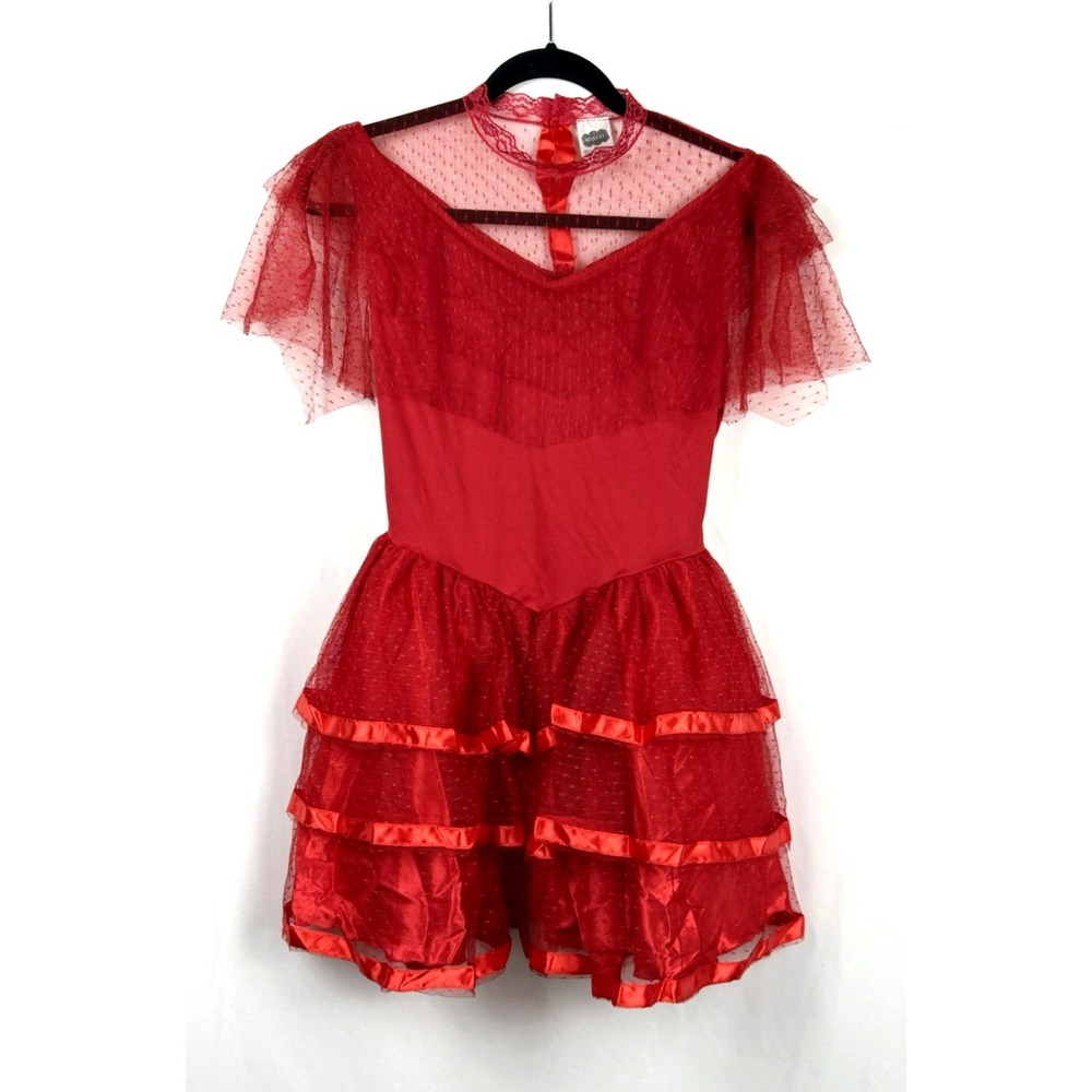 Beetlejuice Lydia Deetz Red Wedding Dress Costume Spirit Halloween Women Small